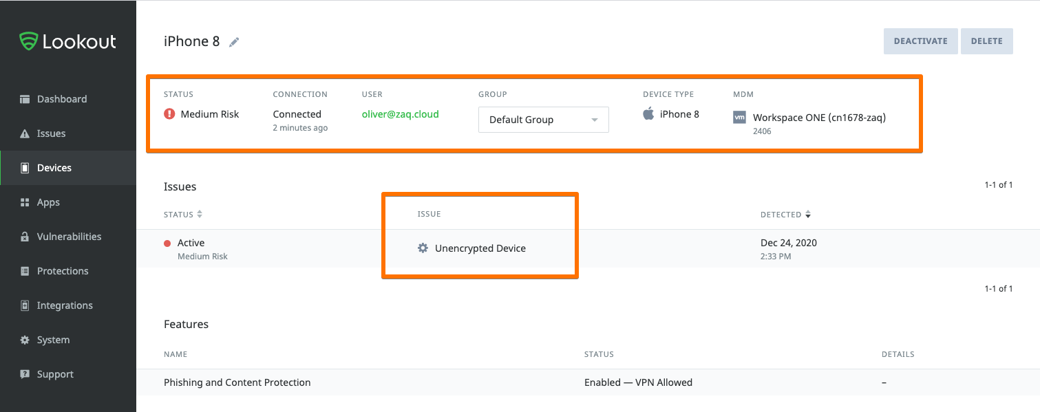 Lookout for Work MTP Integration with Workspace ONE UEM