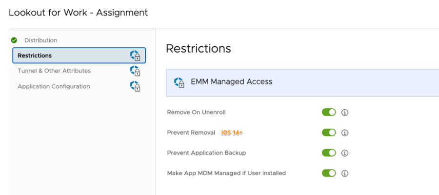 Lookout for Work MTP Integration with Workspace ONE UEM
