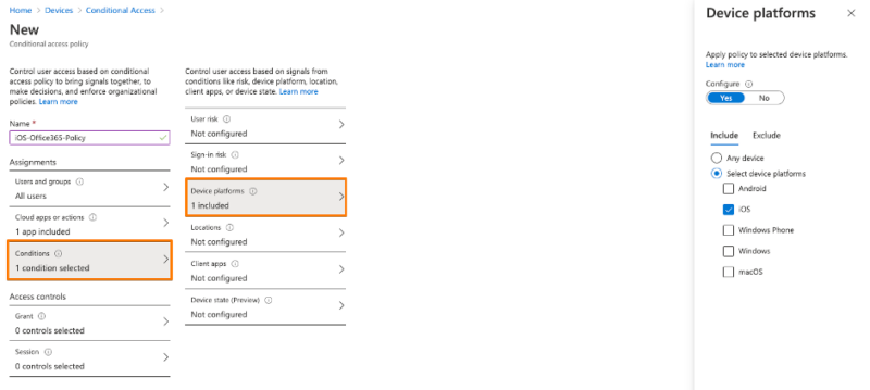 Azure AD Conditional Access device compliance with Workspace ONE