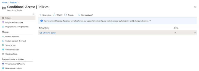 Azure AD Conditional Access device compliance with Workspace ONE