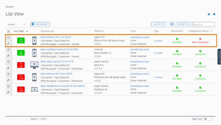 Azure AD Conditional Access device compliance with Workspace ONE